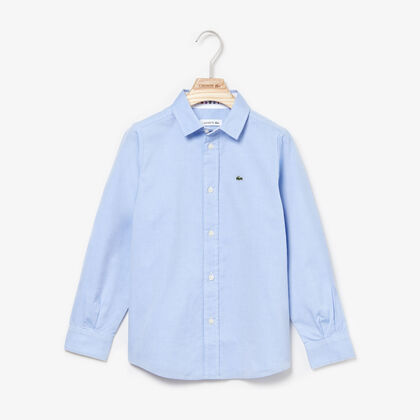 قميص قطن أوكسفورد بأشرطة بلون مغاير للأولاد