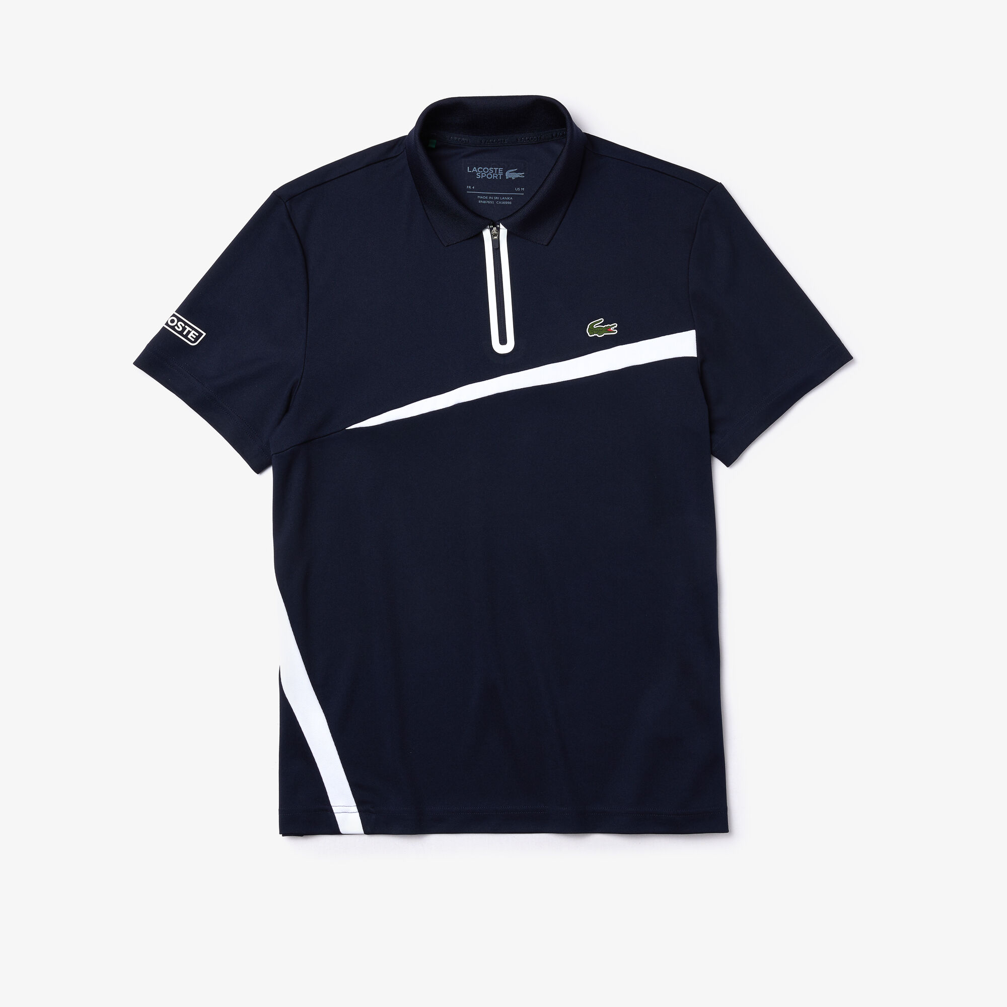 قميص بولو للتنس من البيكيه المسامي مع أجزاء مستطيلية مجموعة Lacoste SPORT للرجال قميص بولو للتنس من البيكيه المسامي مع أجزاء مستطيلية مجموعة Lacoste SPORT للرجال