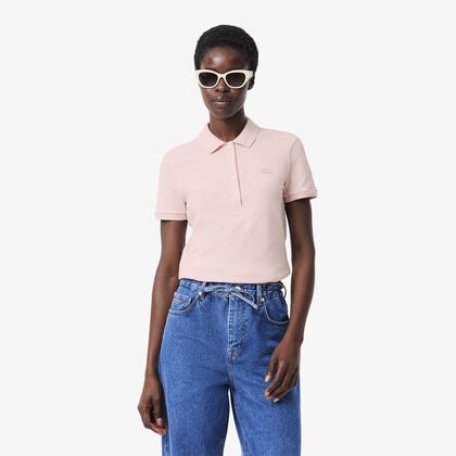 تيشيرت بولو L.12.d بقصة ضيقة من قماش بيتي بيكيه المطاطي