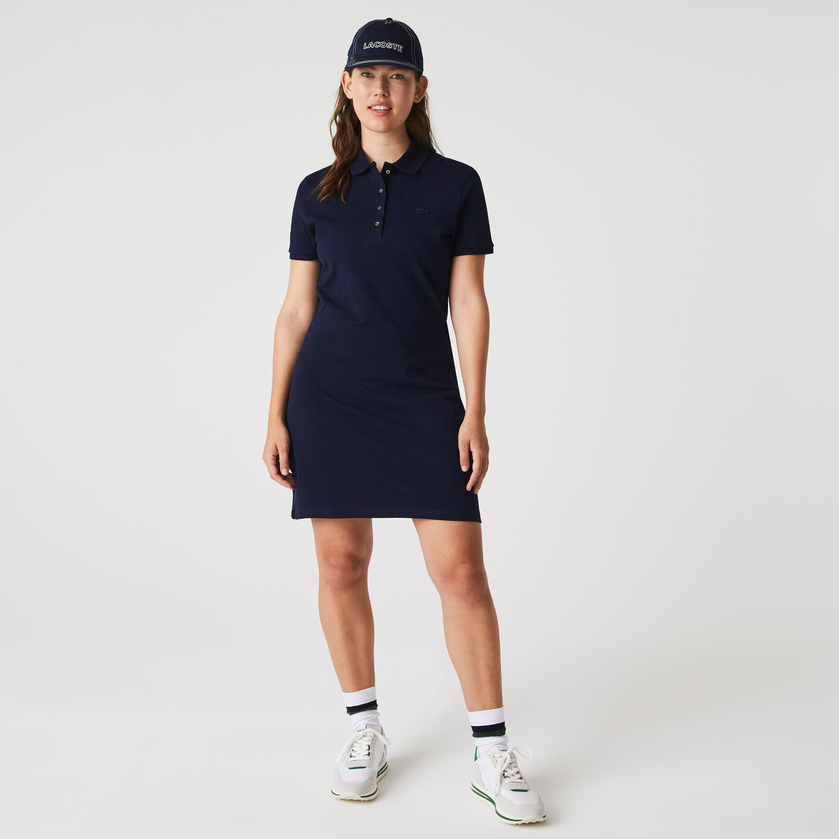 Slim Fit Stretch Petit Pique Polo Dress