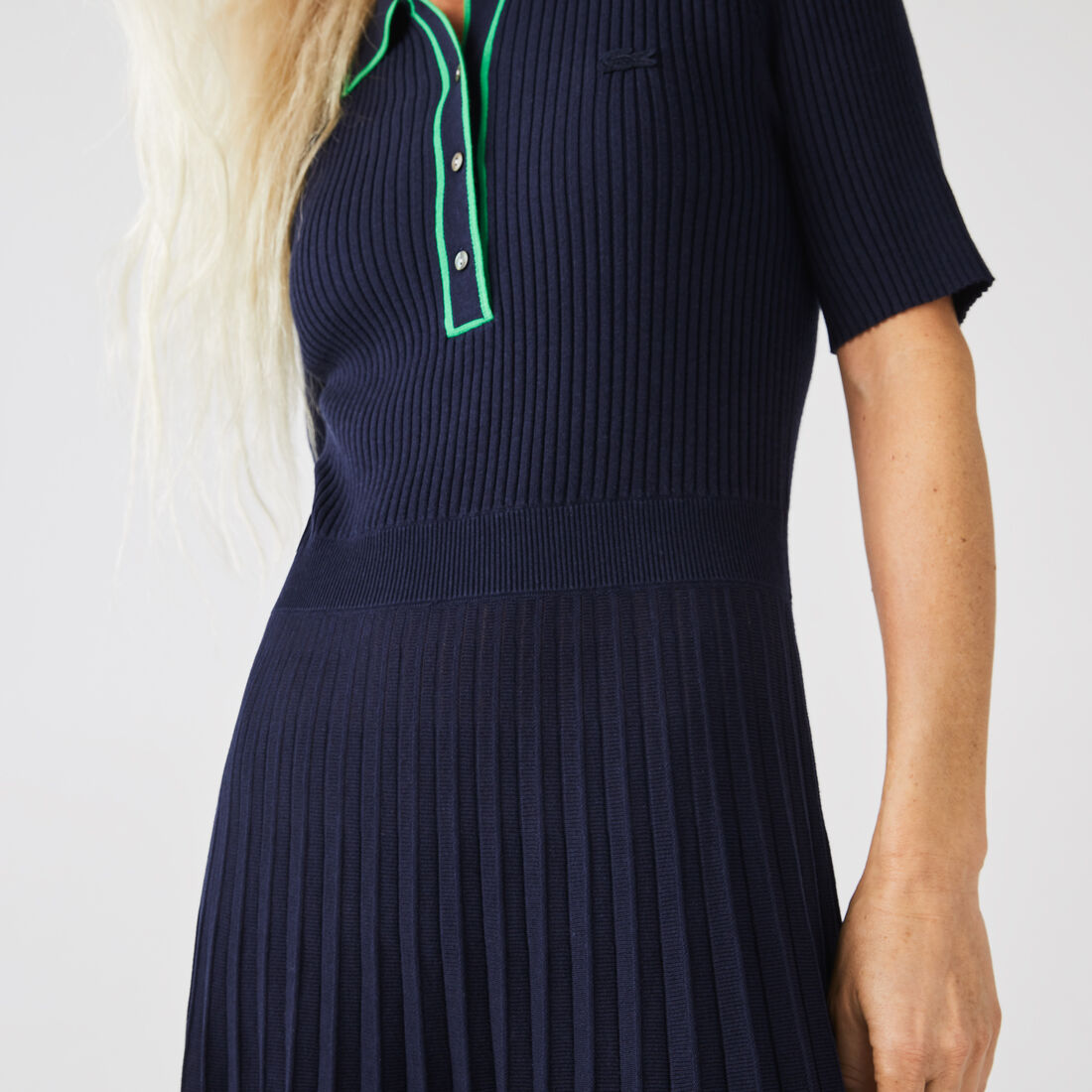 Women’s Pleated Knit Polo Dress Women’s Pleated Knit Polo Dress