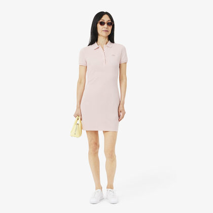 Slim Fit Stretch Petit Pique Polo Dress