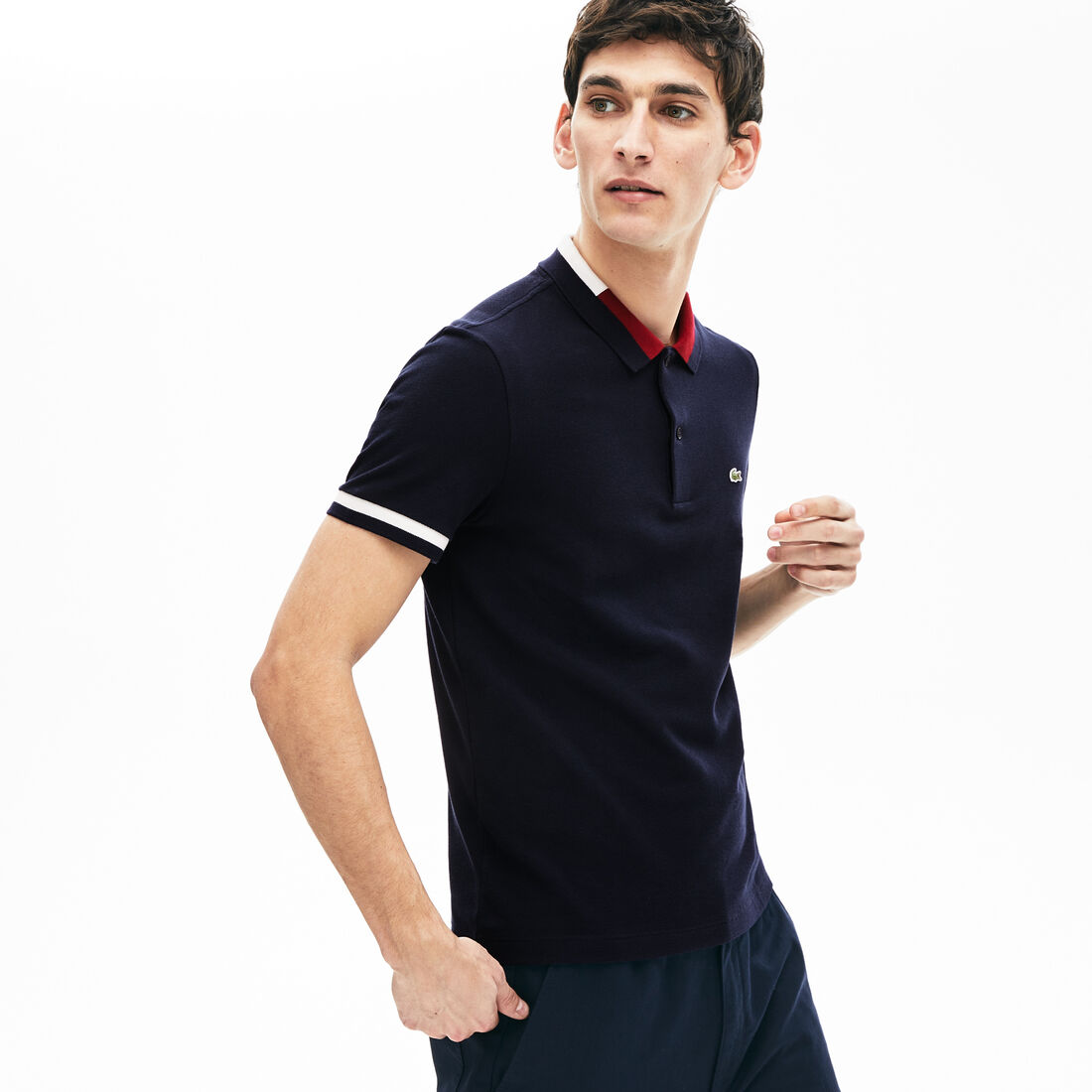 Men's Lacoste Contrast Cotton Polo Shirt