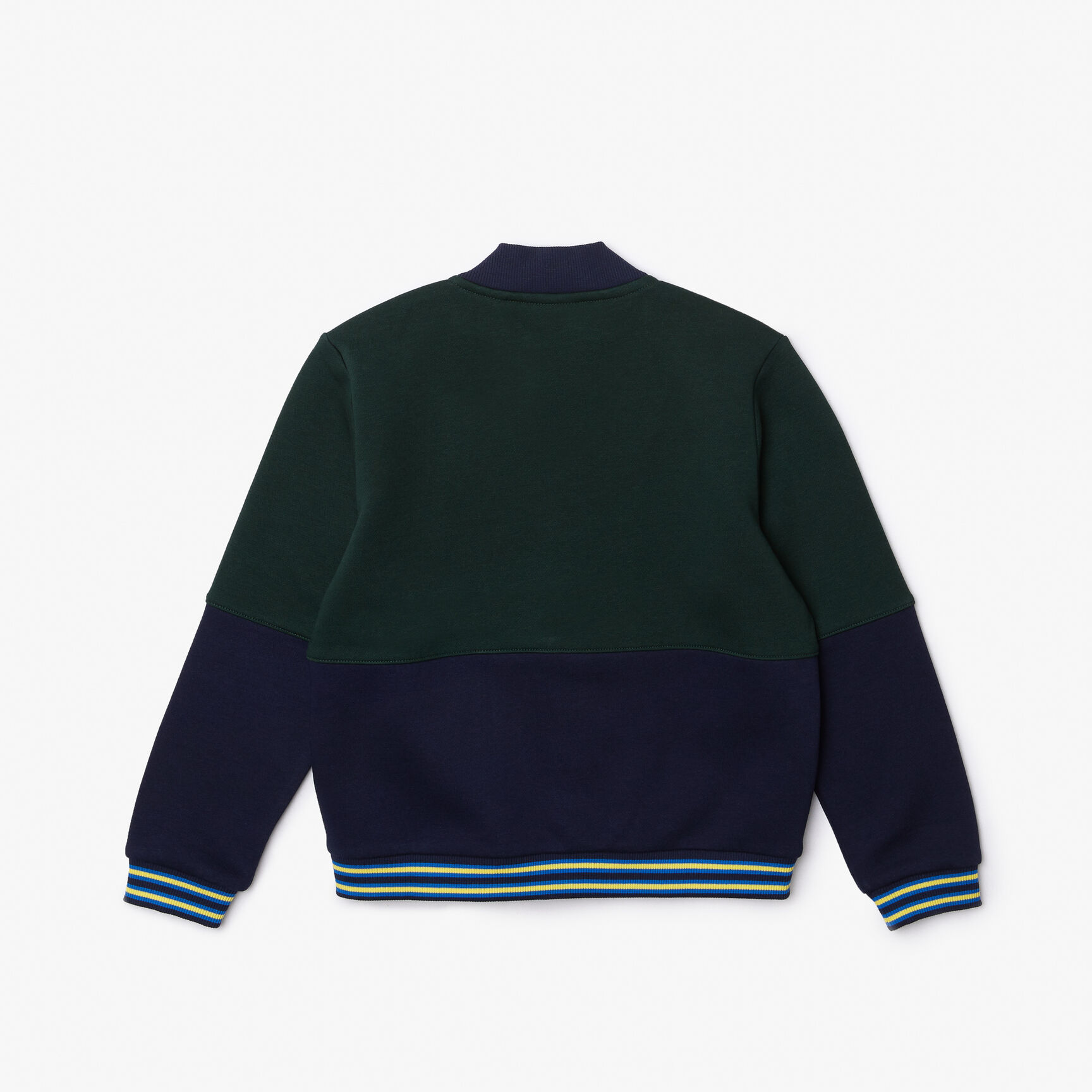 Boys' Lacoste Striped Organic Cotton Varsity Jacket
