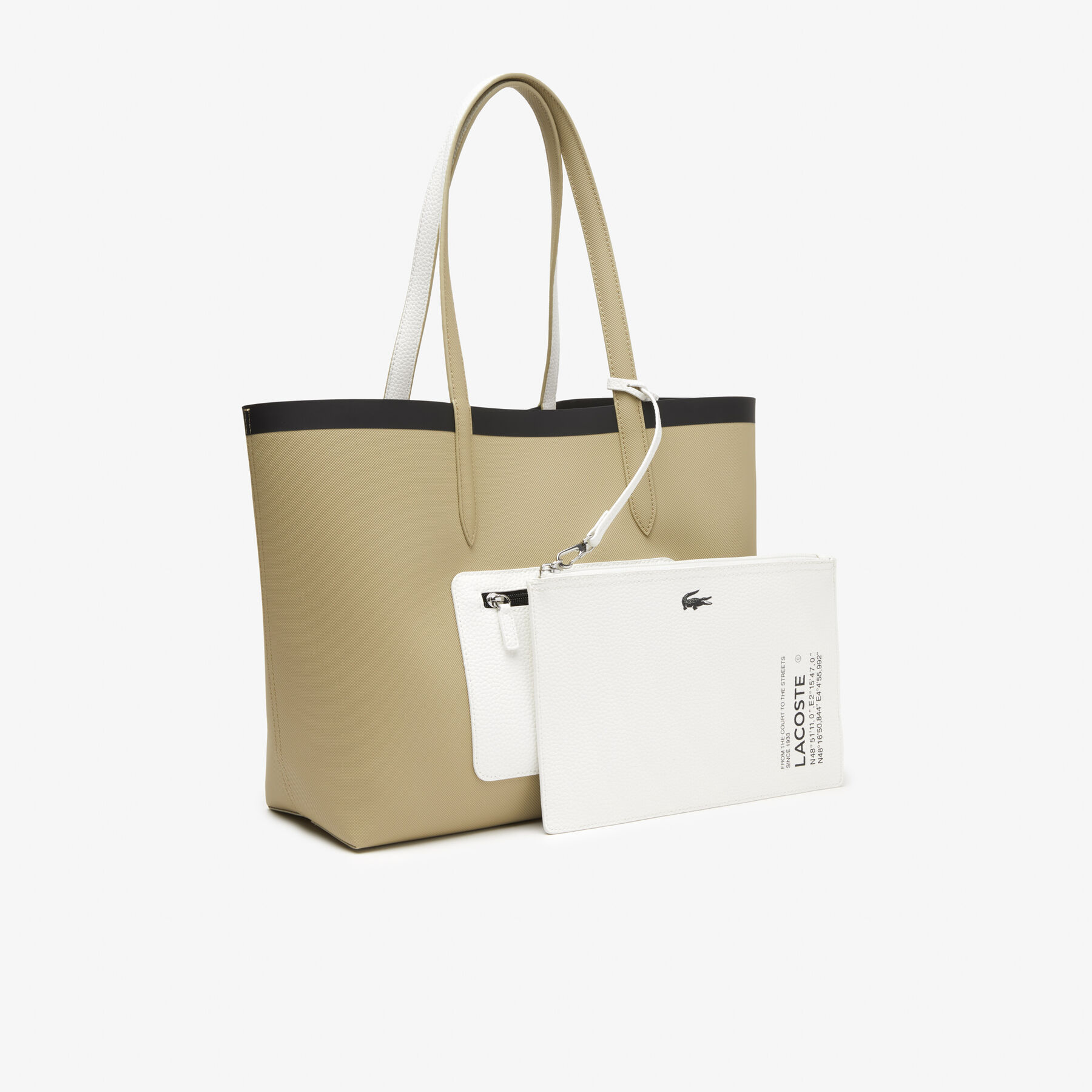 Women’s Lacoste Anna Reversible Tote with Zipped Pouch women s lacoste anna reversible tote with zipped pouch