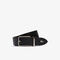 men s lacoste engraved buckle grained leather belt