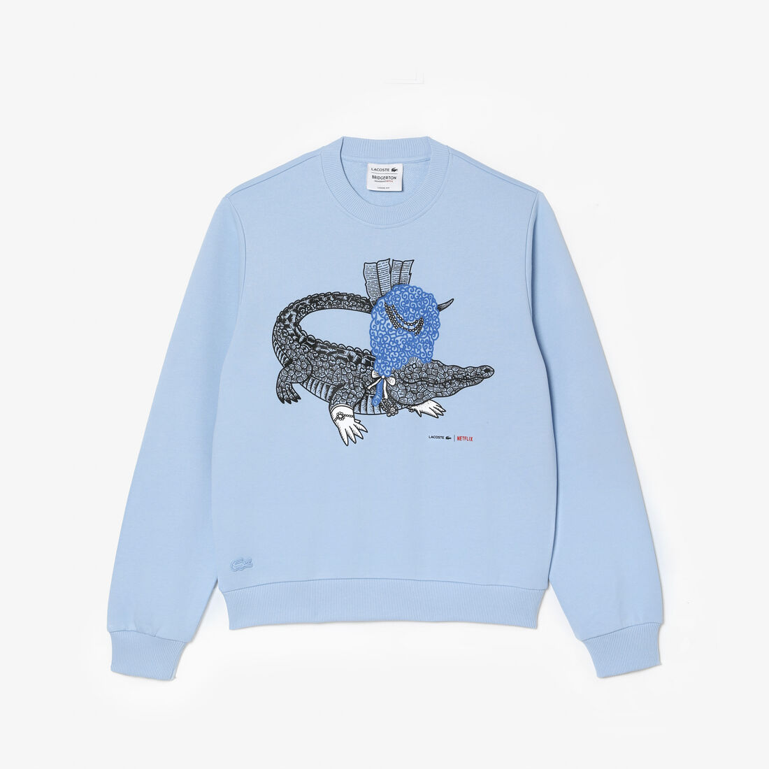 سويت شيرت صوف قطن عضوي بقصة فضفاضة للنساء مجموعة Lacoste x Netflix سويت شيرت صوف قطن عضوي بقصة فضفاضة للنساء مجموعة Lacoste x Netflix
