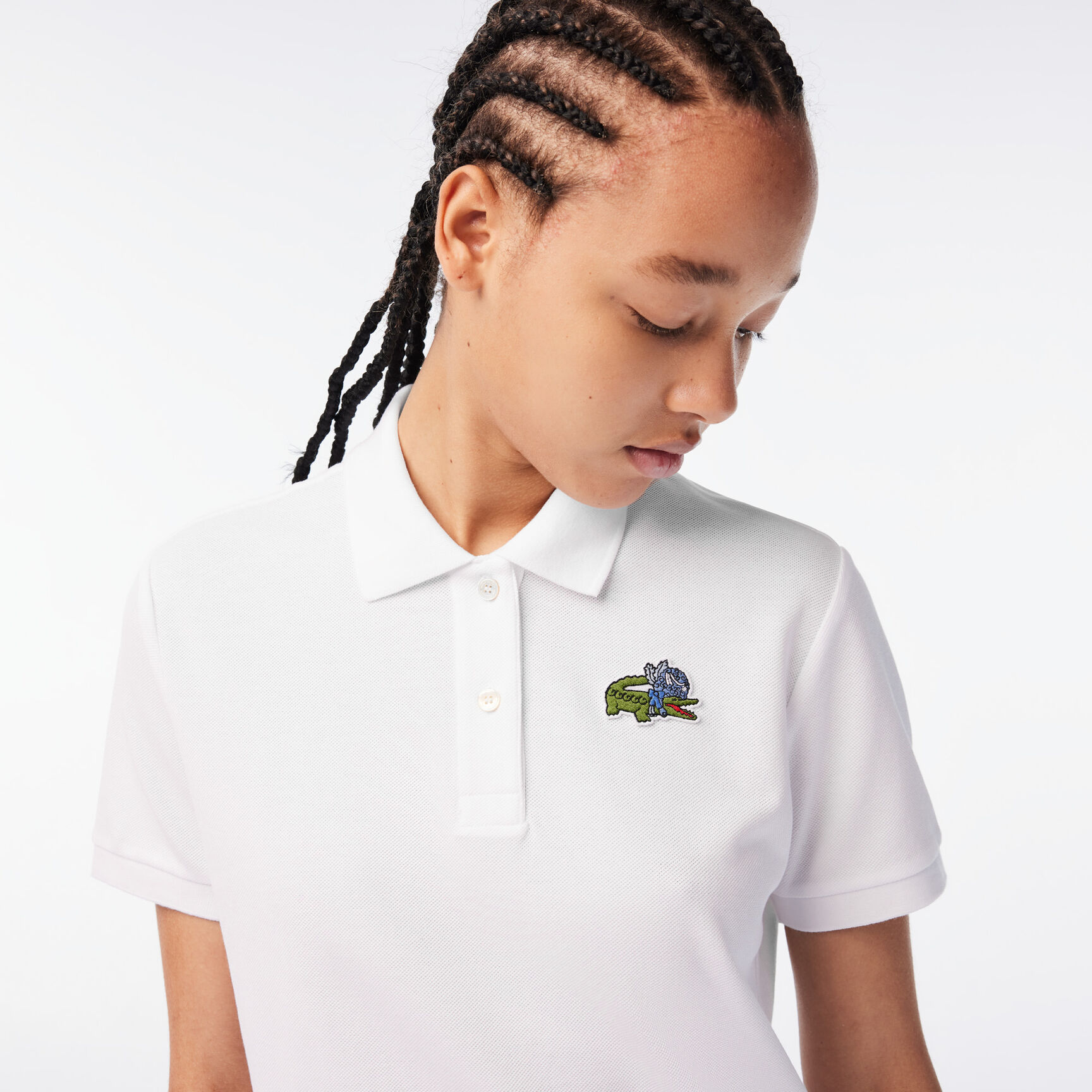 Women's Lacoste x Netflix Crocodile Show Print Polo Shirt