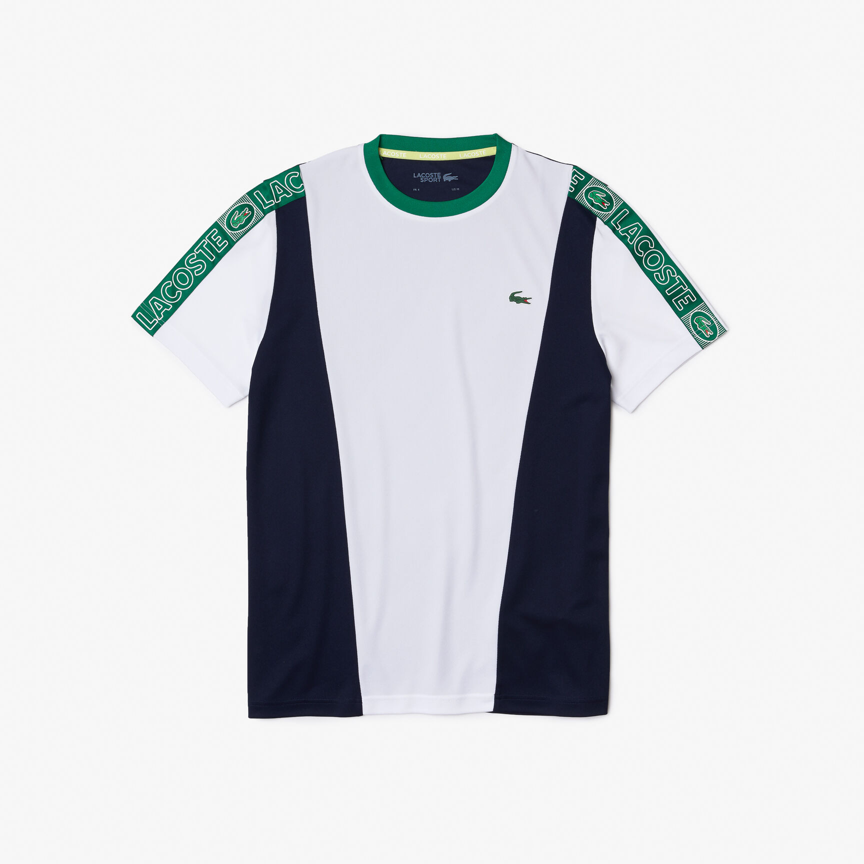 تيشيرت بيكيه بأشرطة شعار الماركة للرجال مجموعة Lacoste SPORT