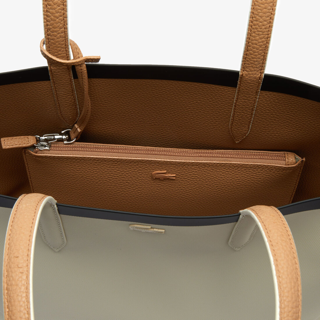 Women's Anna Reversible Contrast Band Coated Canvas Tote Bag Women's Anna Reversible Contrast Band Coated Canvas Tote Bag