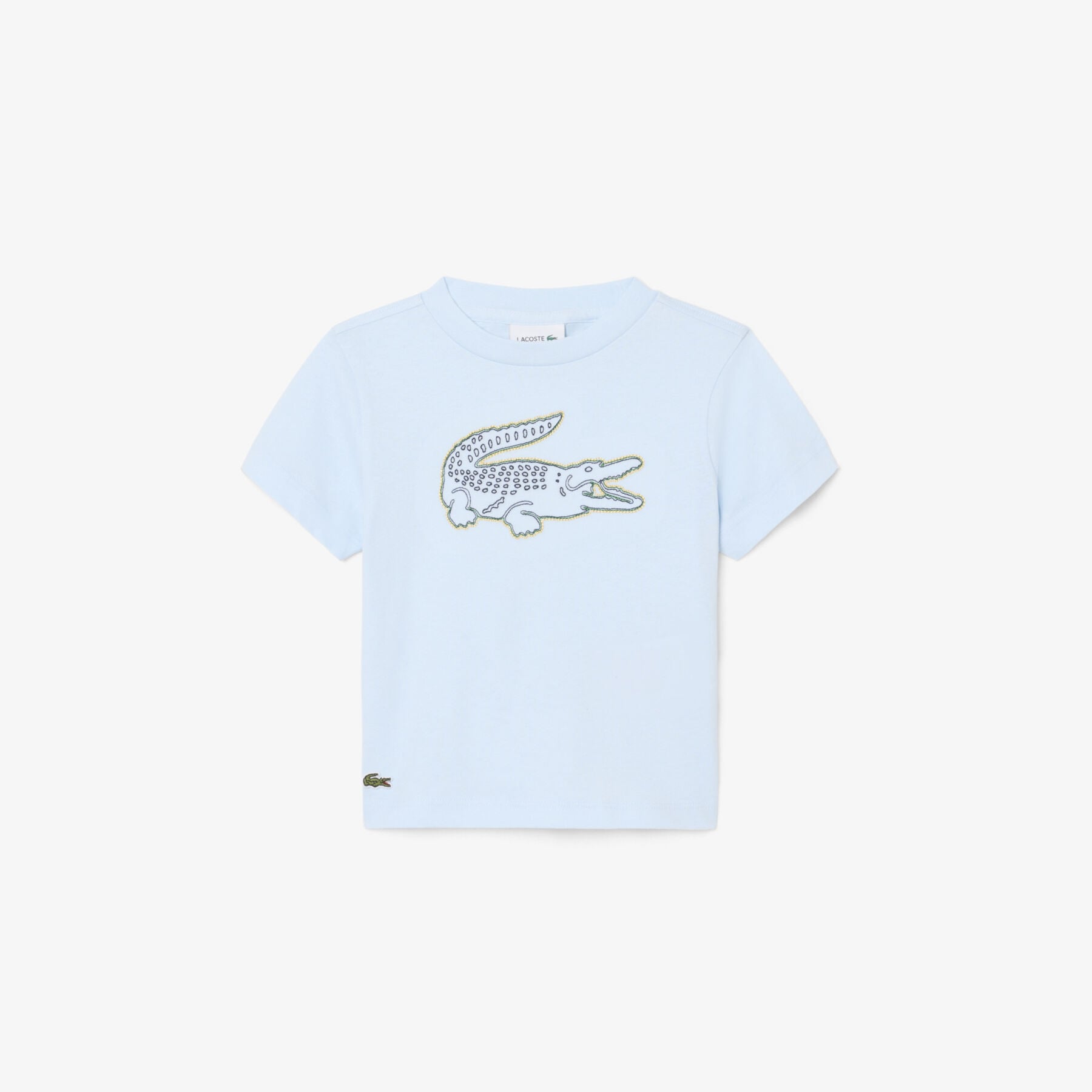 Crocodile Embroidery Cotton T-shirt lacoste crocodile embroidery cotton t shirt