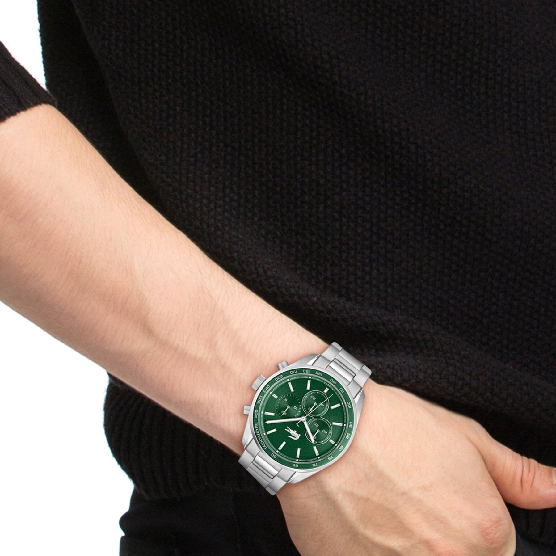 lacoste men metal watch
