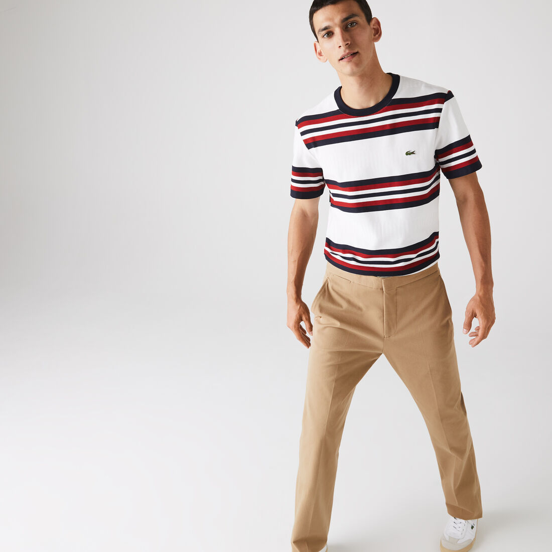 Men's Made in France Tricolour Striped Cotton T-Shirt Men's Made in France Tricolour Striped Cotton T-Shirt