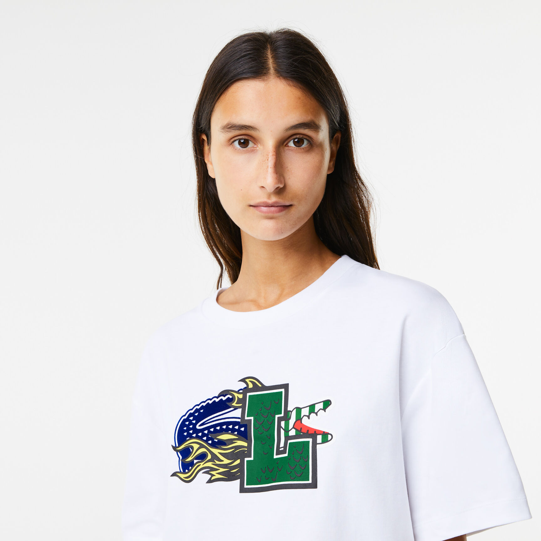Women's Lacoste Holiday Oversized Fit Organic Cotton T-Shirt