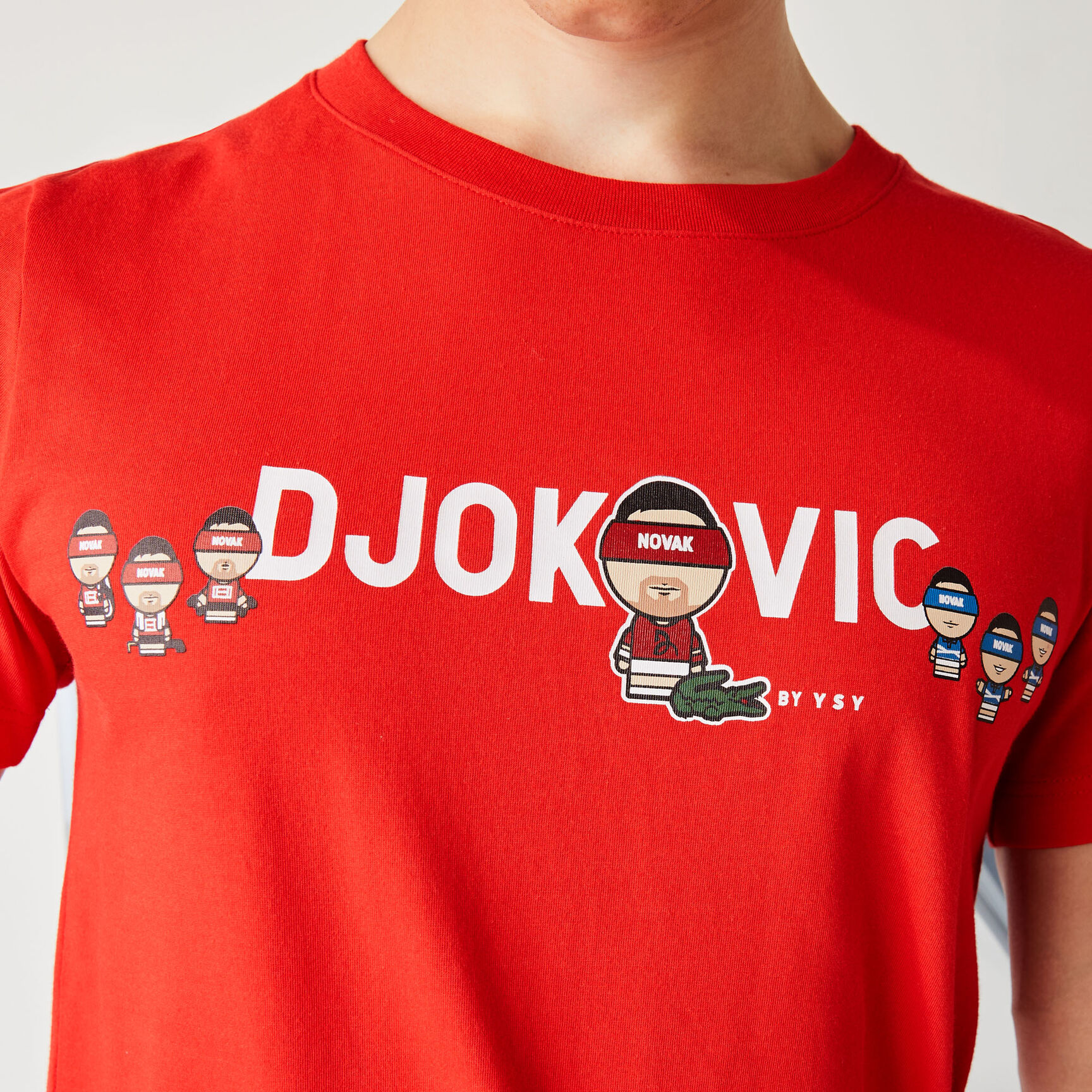 تي شيرت قطن مسامي من مجموعة Lacoste SPORT بالتعاون مع تصميم Youssef SY للرجال تي شيرت قطن مسامي من مجموعة Lacoste SPORT بالتعاون مع تصميم Youssef SY للرجال