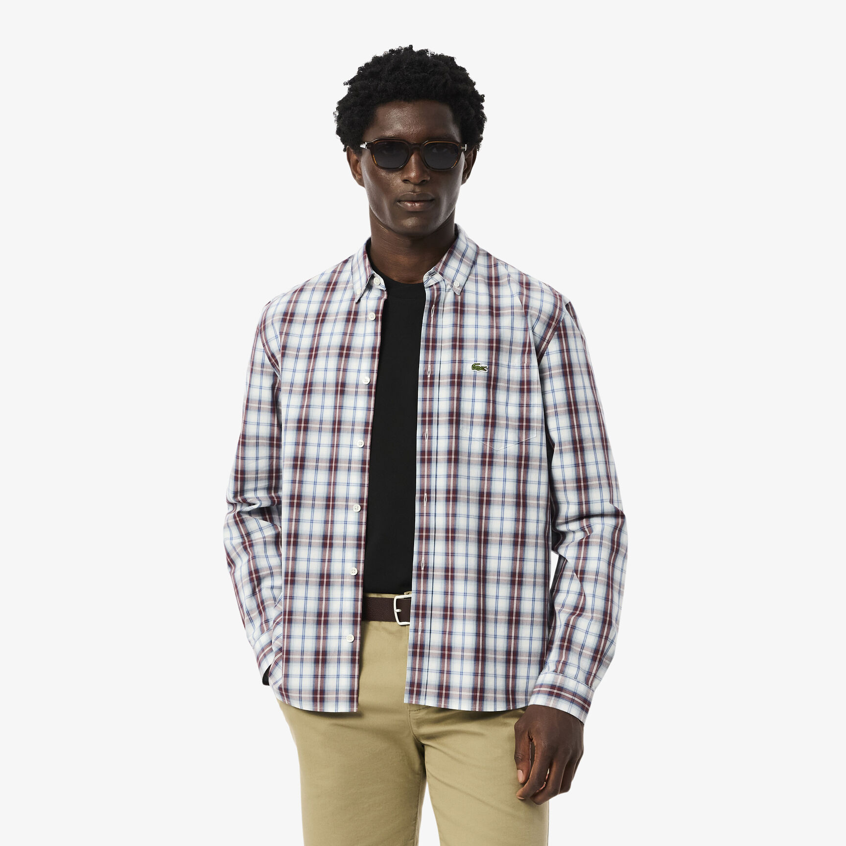 Regular Fit Poplin Plaid Shirt Regular Fit Poplin Plaid Shirt