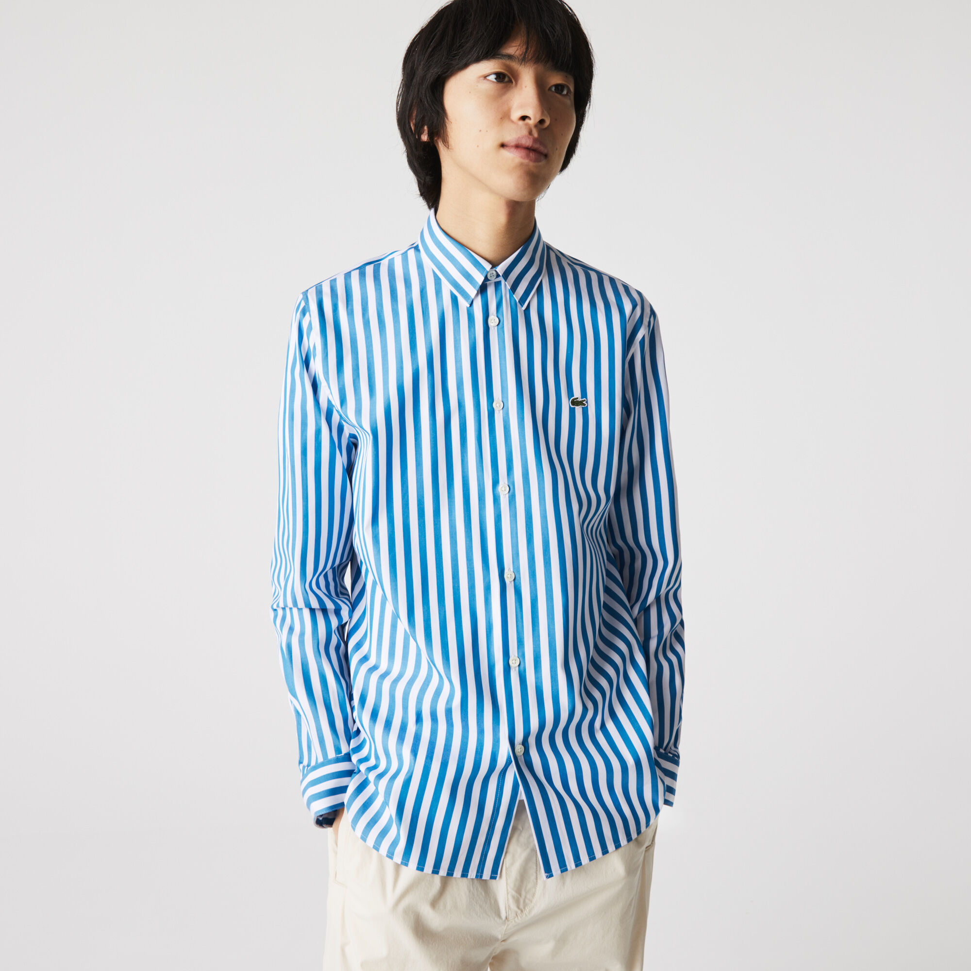 Men’s Regular Fit Striped Poplin Shirt Men’s Regular Fit Striped Poplin Shirt