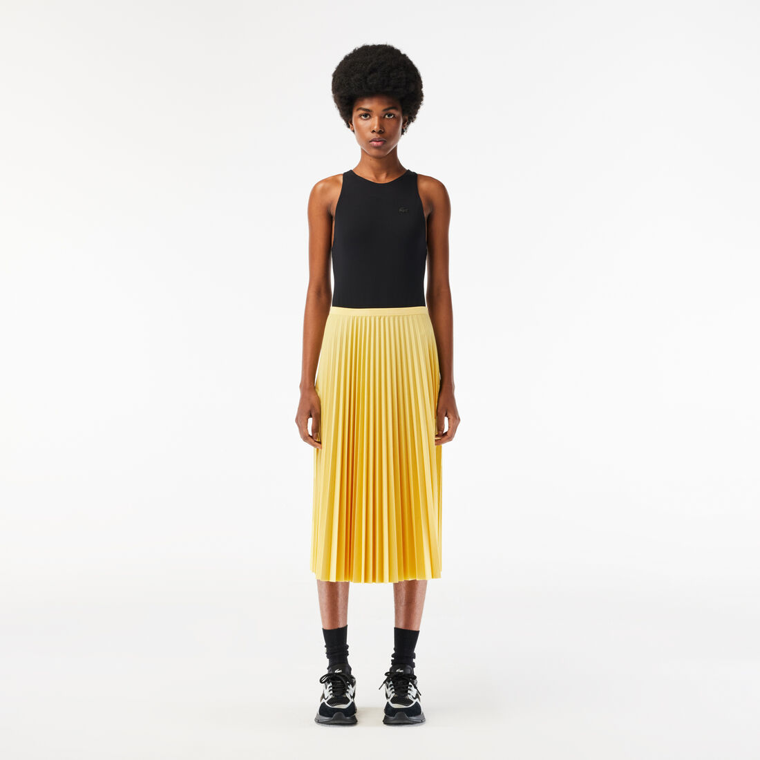 تنورة نسائية بطيات بخصر مطاطي