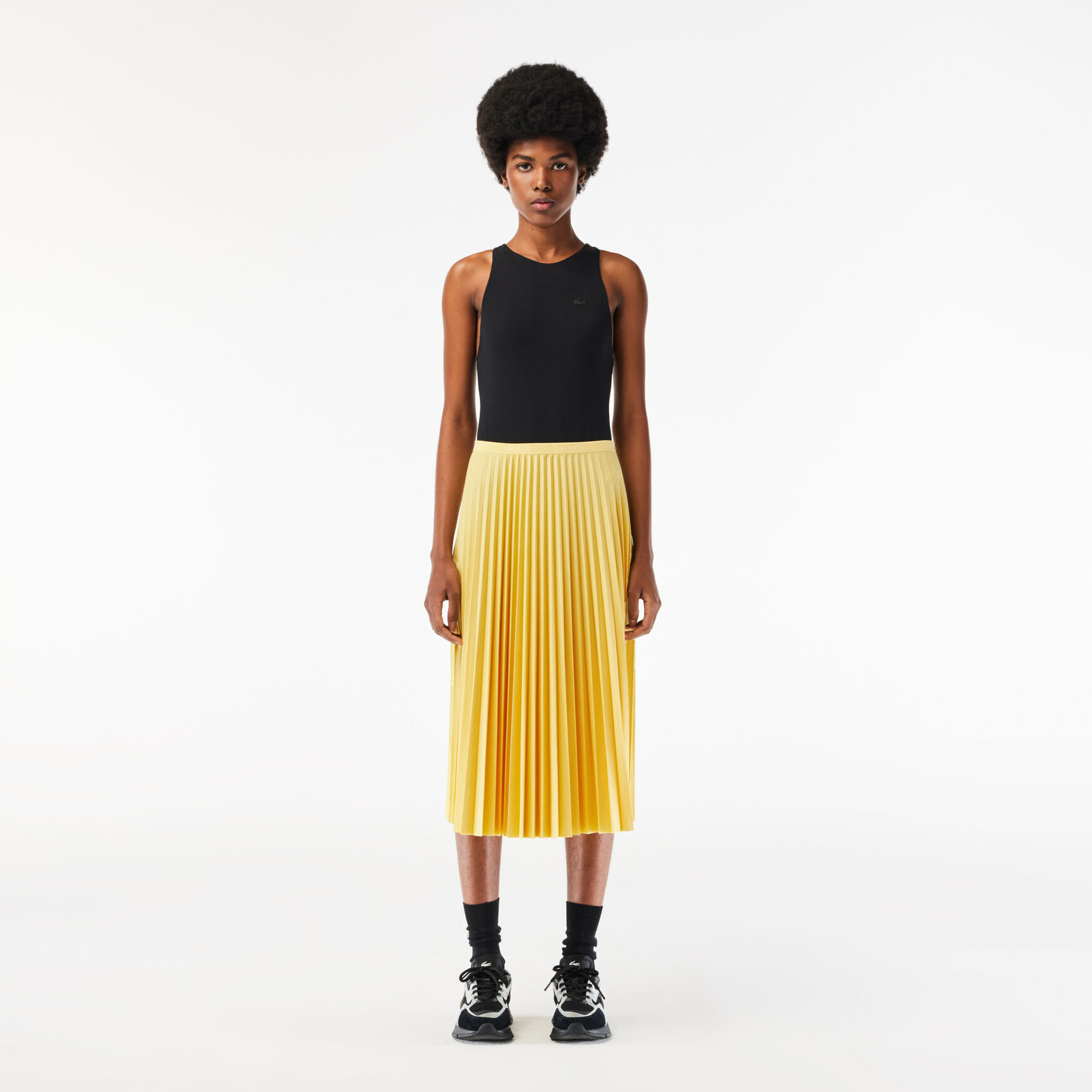 تنورة نسائية بطيات بخصر مطاطي