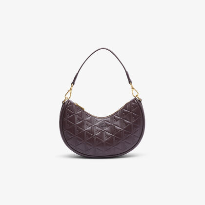 Maheki Embossed Leather Half Moon Purse