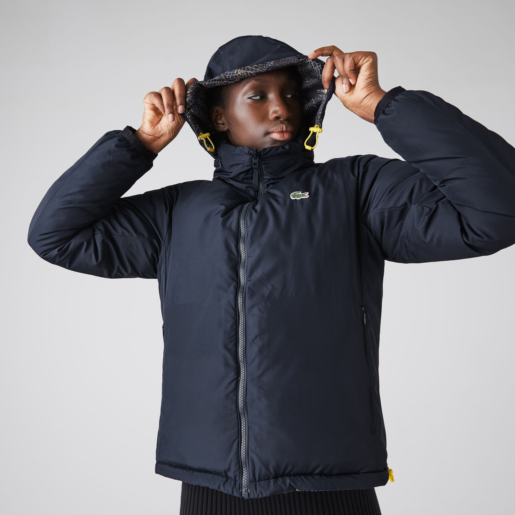 women s lacoste x national geographic print quilted jacket