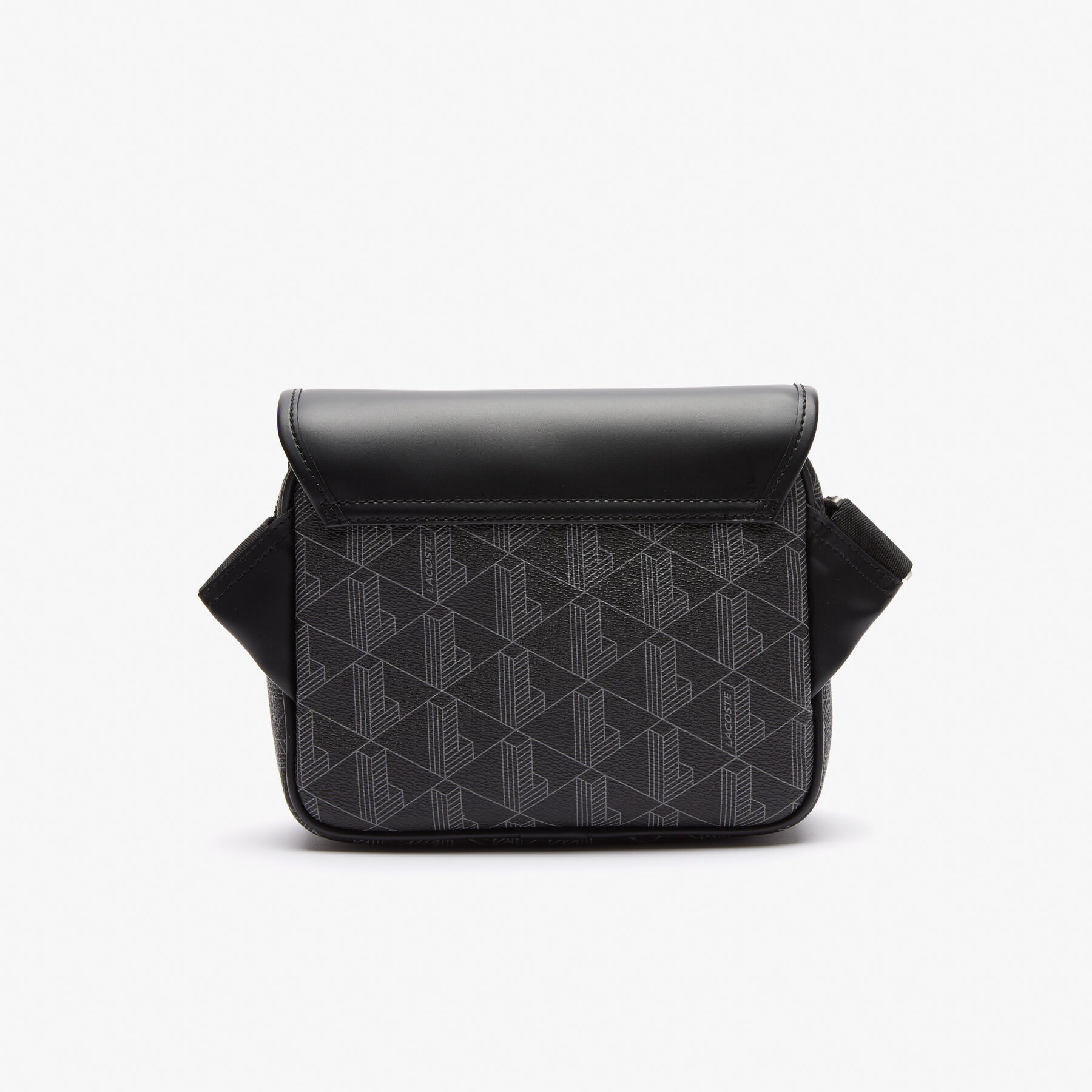 Men's The Blend Clipped Monogram Canvas Messenger Bag lacoste men s the blend clipped monogram canvas messenger bag