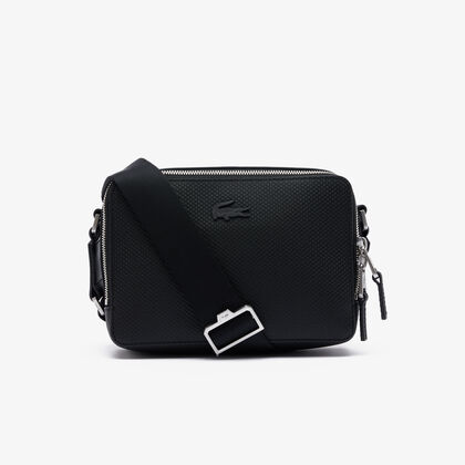 lacoste small chantaco leather reporter bag