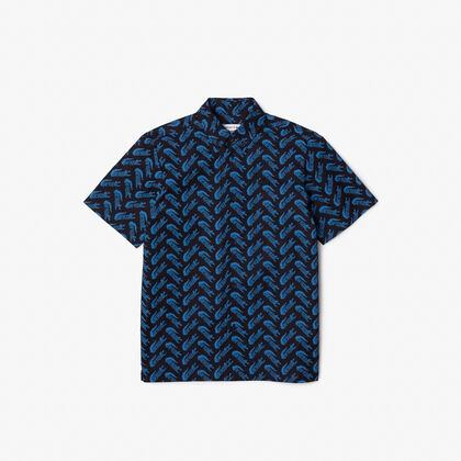 Boys' Lacoste Short Sleeve Cotton Voile Shirt