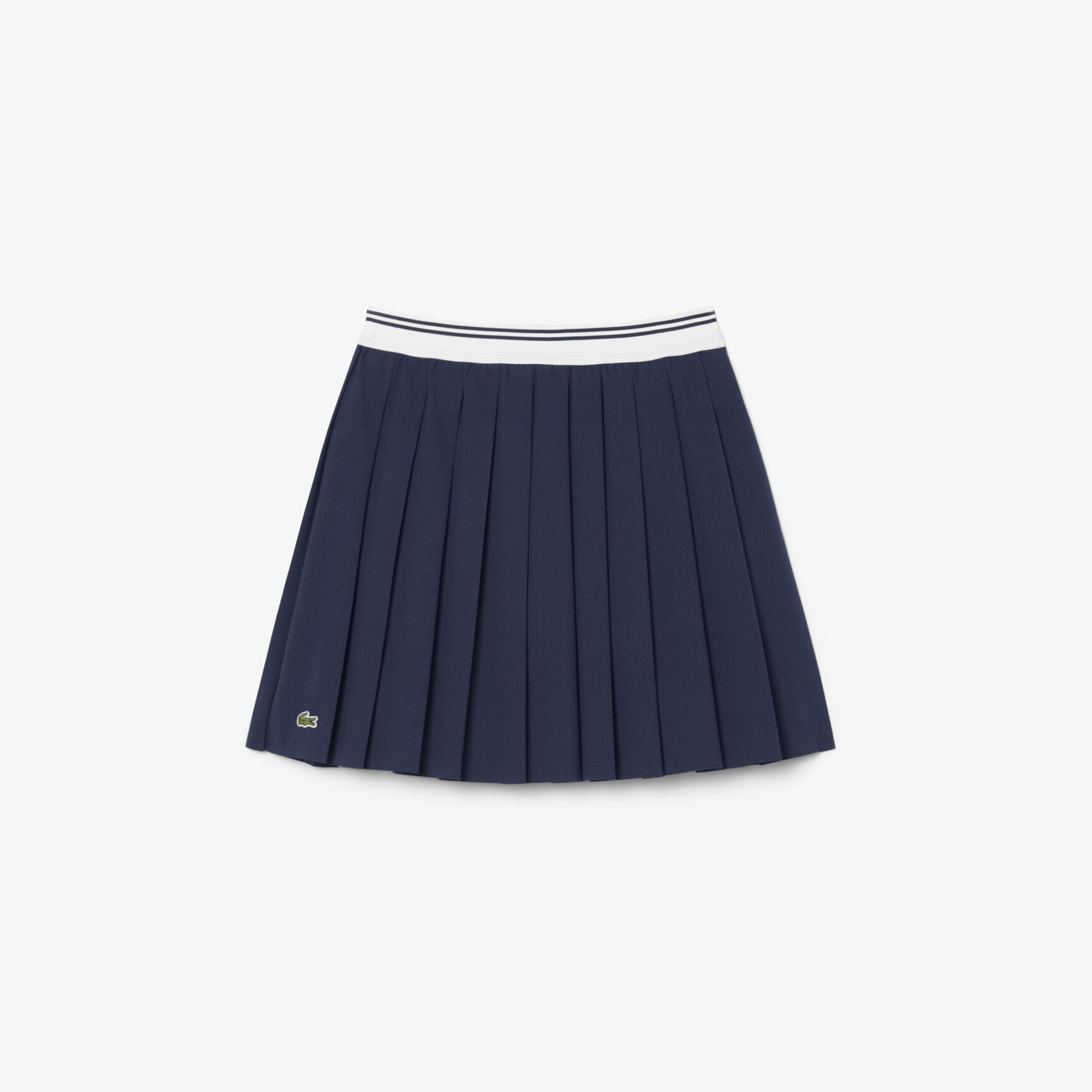 Oxford Cotton Pleated Skirt