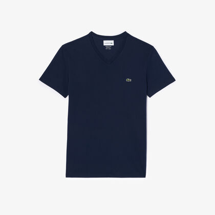 Men's V-neck Pima Cotton Jersey T-shirt