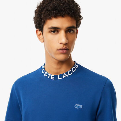 Jacquard Neck Pique T-shirt Jacquard Neck Pique T-shirt