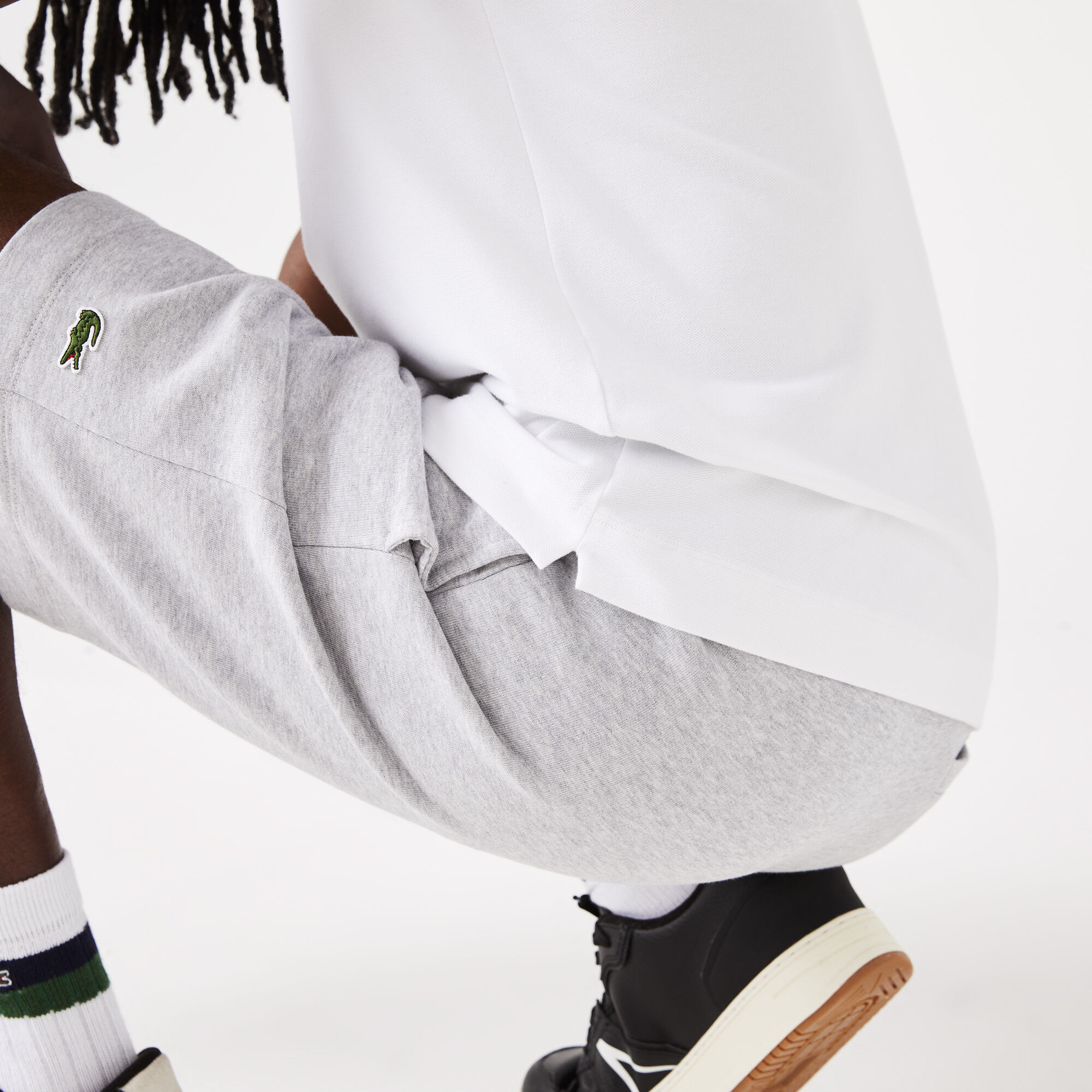 تيشيرت بولو قطن بيكيه مطاطي بقصة عادية للرجال مجموعة Lacoste Paris تيشيرت بولو قطن بيكيه مطاطي بقصة عادية للرجال مجموعة Lacoste Paris