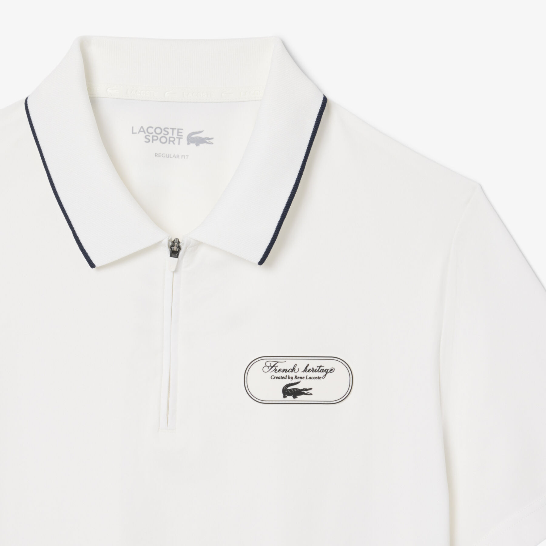 lacoste ultra dry badge accent tennis heritage polo shirt