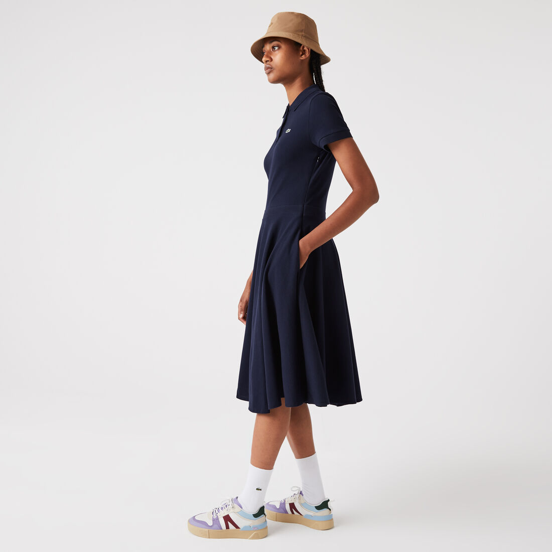 Women’s Fitted Cotton Piqué Polo Dress Women’s Fitted Cotton Piqué Polo Dress