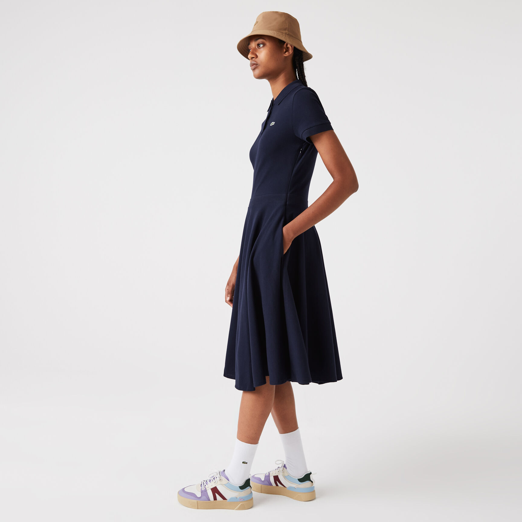 Women’s Fitted Cotton Piqué Polo Dress Women’s Fitted Cotton Piqué Polo Dress