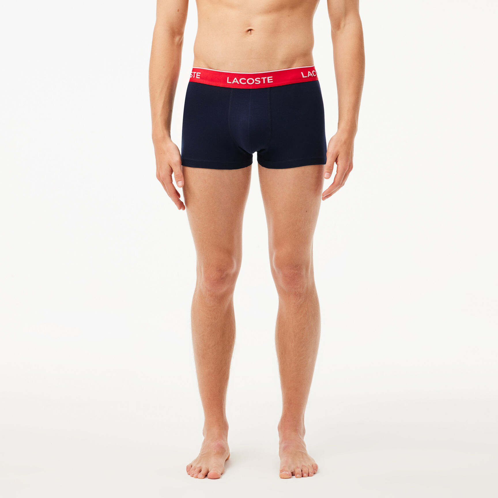 Pack Of 3 Navy Casual Trunks With Contrasting Waistband Pack Of 3 Navy Casual Trunks With Contrasting Waistband