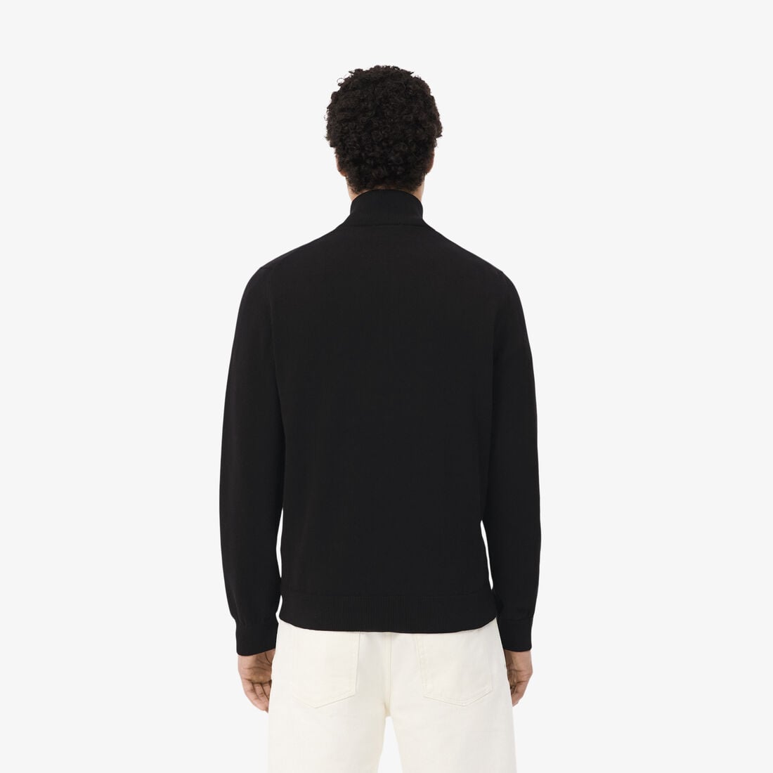 Zipped High Neck Cotton Sweater Zipped High Neck Cotton Sweater
