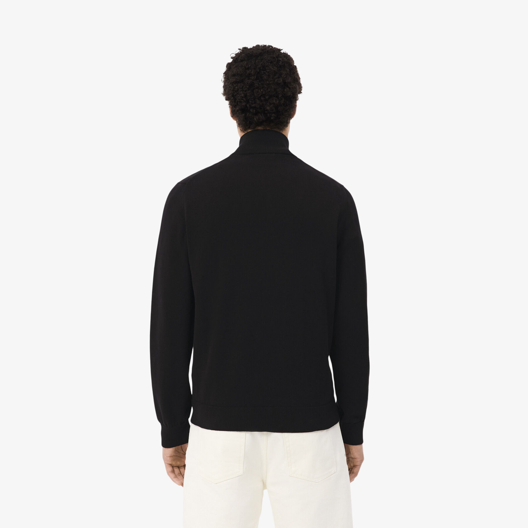 Zipped High Neck Cotton Sweater Zipped High Neck Cotton Sweater