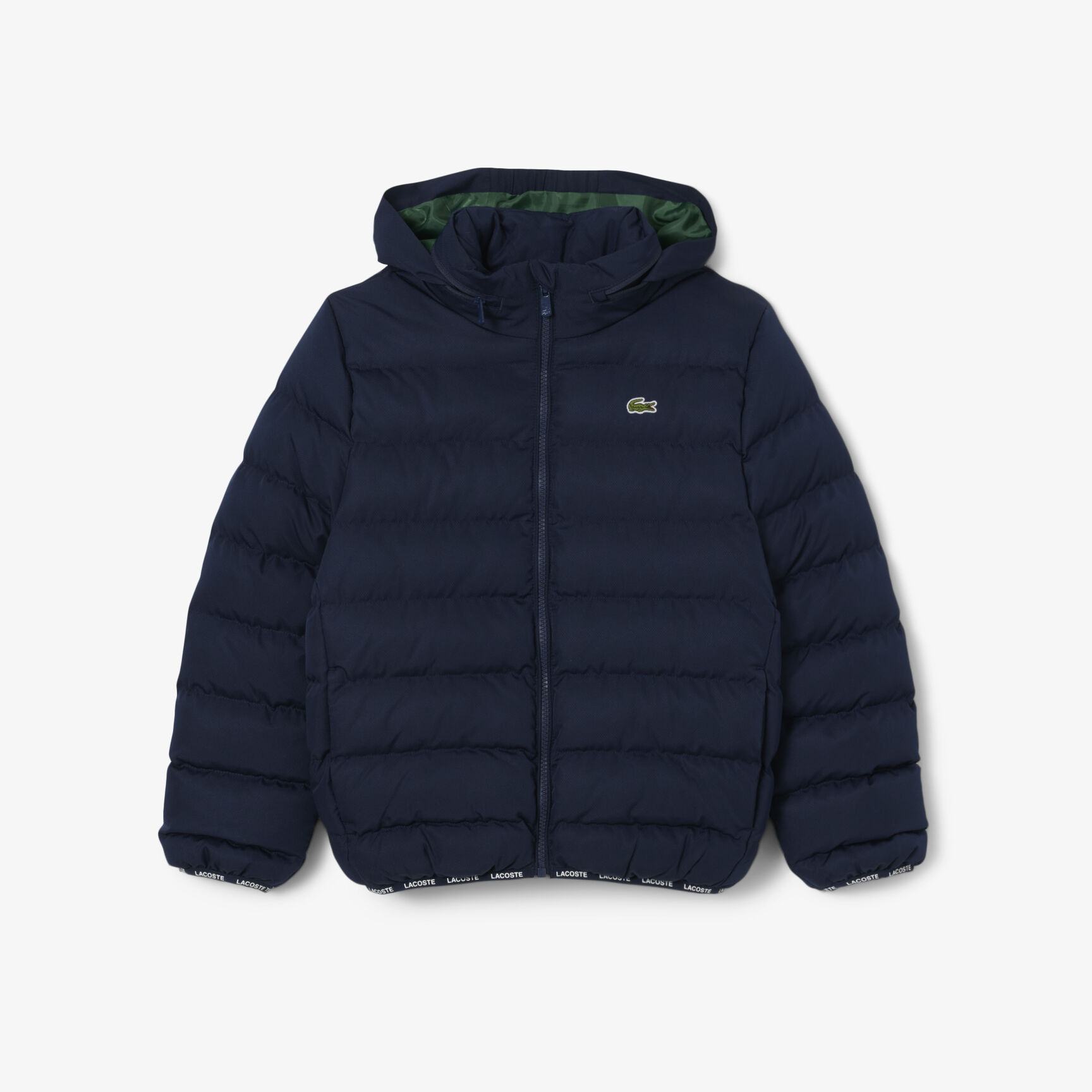 هودي منتفخ من التفتا بنمط ألماسي مع قبعة