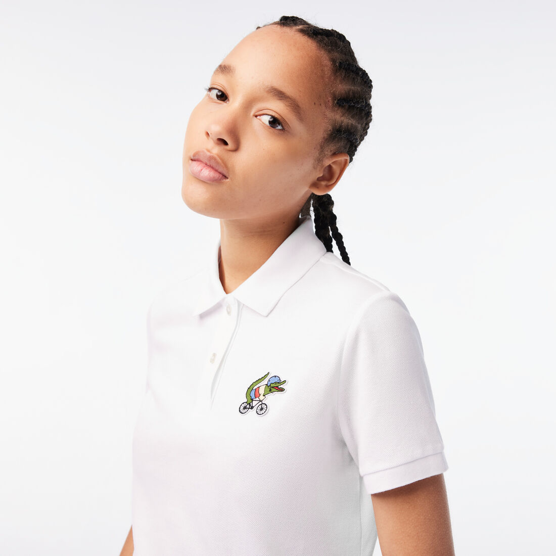 Women's Lacoste x Netflix Crocodile Show Print Polo Shirt Women's Lacoste x Netflix Crocodile Show Print Polo Shirt