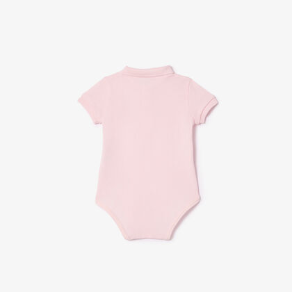 Baby Organic Cotton Piqué Bodysuit In Recycled Cardboard Box Set