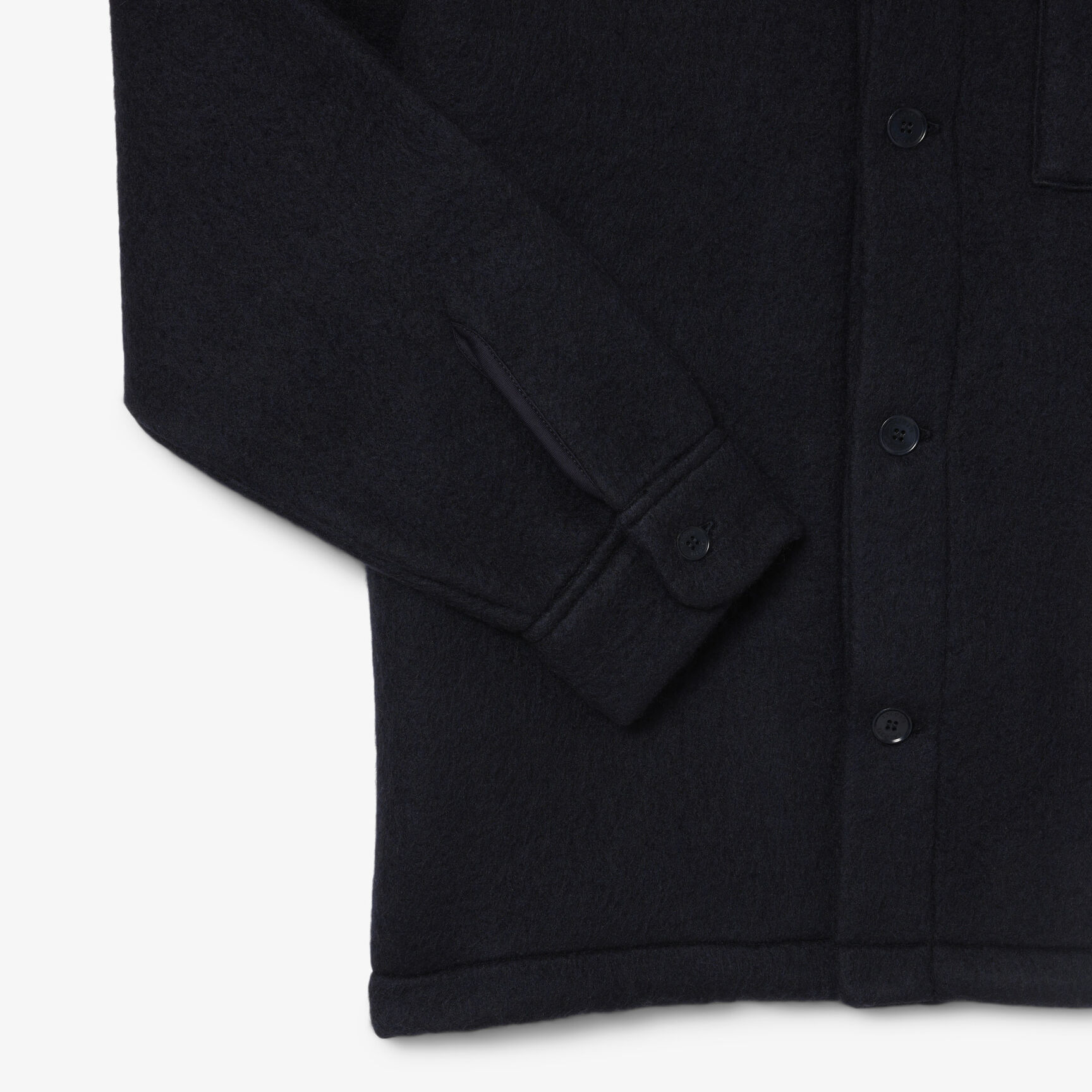 Wool Blend Felt Overshirt