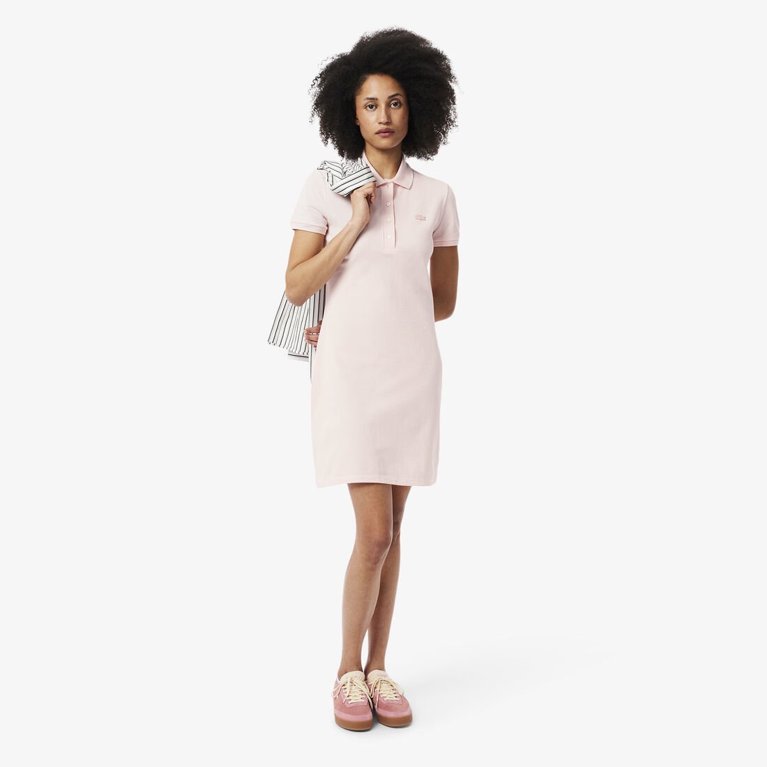 Slim Fit Stretch Petit Pique Polo Dress