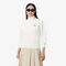 lacoste high neck zipped fleece badge sweatshirt