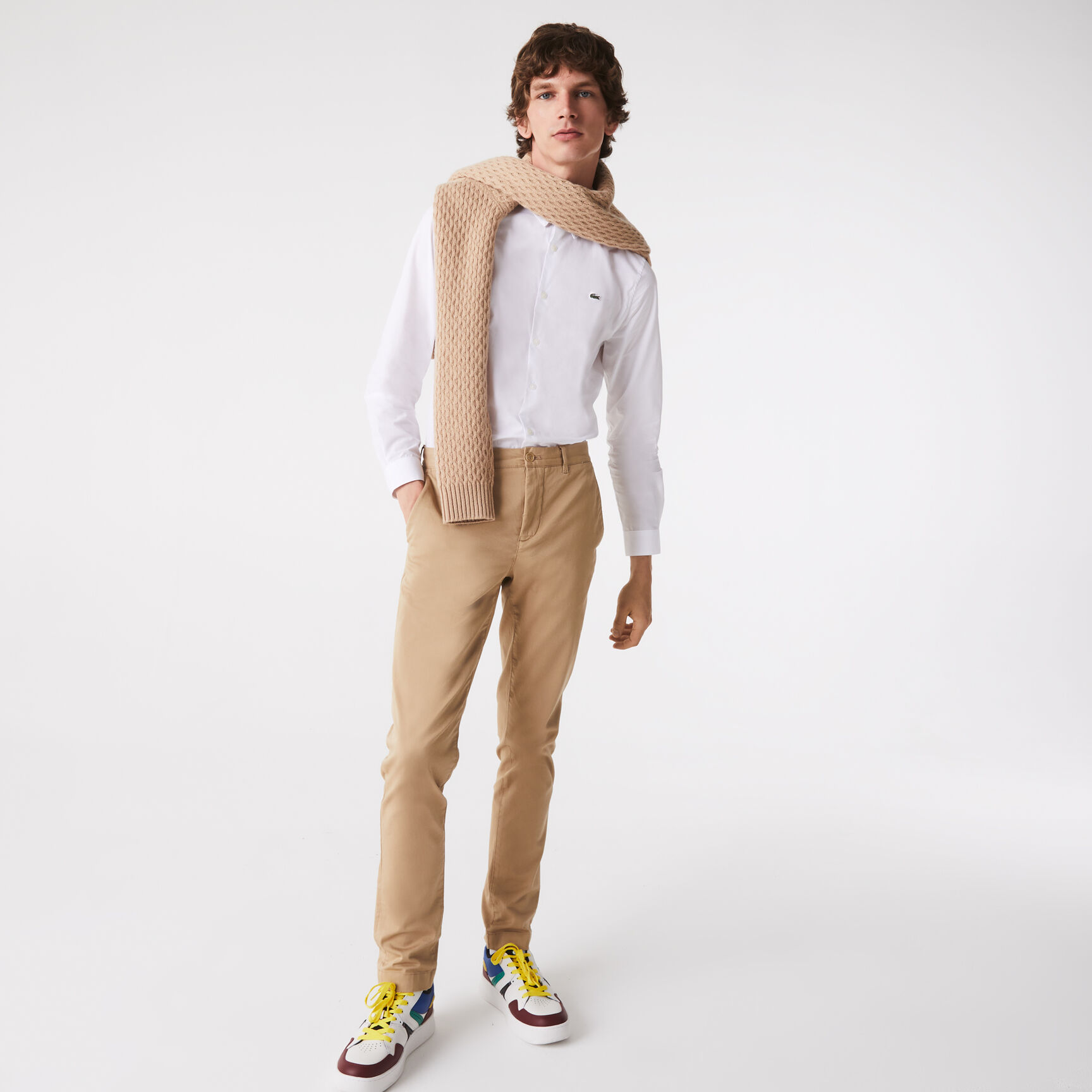 Men's Slim Fit Stretch Cotton Poplin Shirt