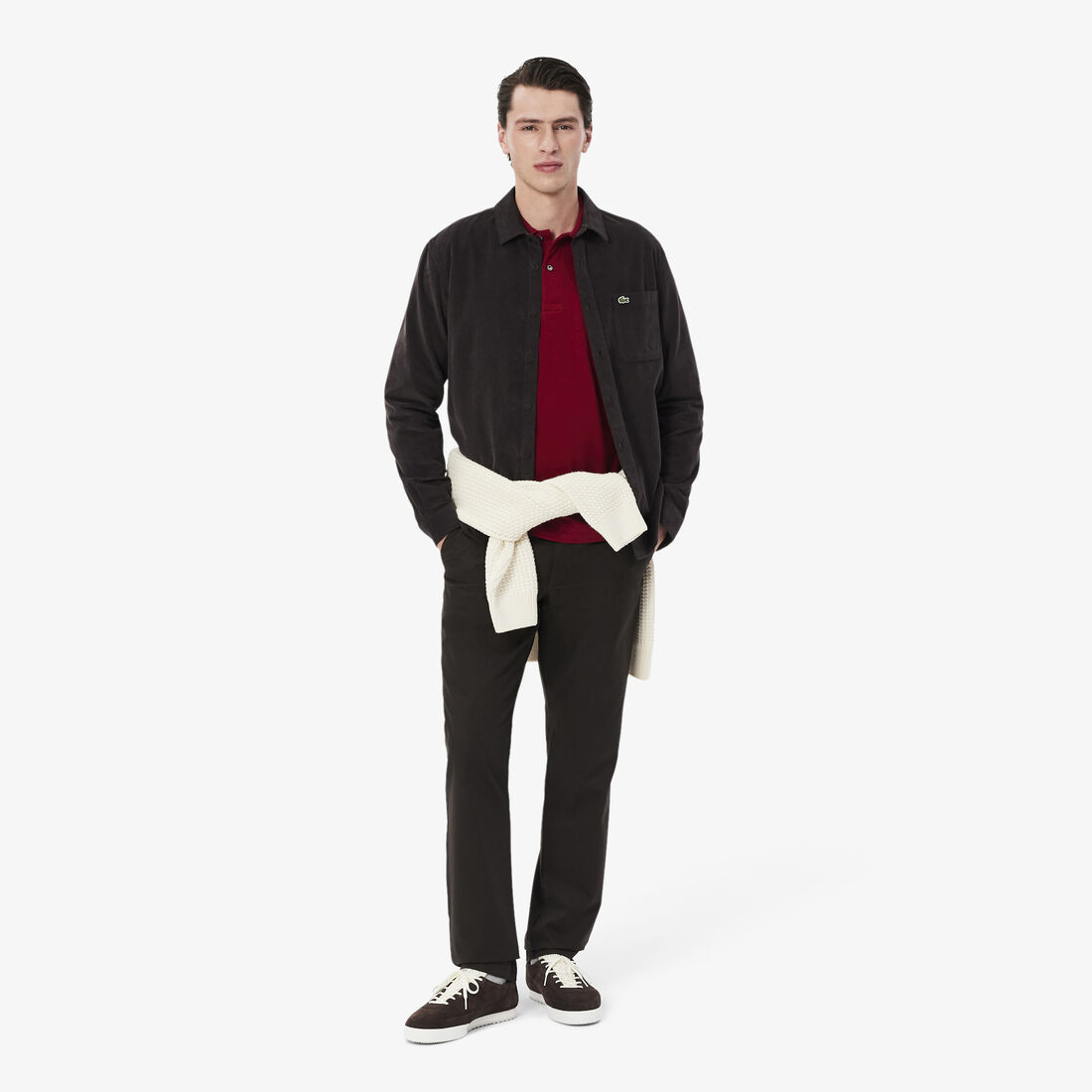 قميص بولو كلاسيكي بأكمام طويلة مقاس L.12.12 قميص بولو كلاسيكي بأكمام طويلة مقاس L.12.12