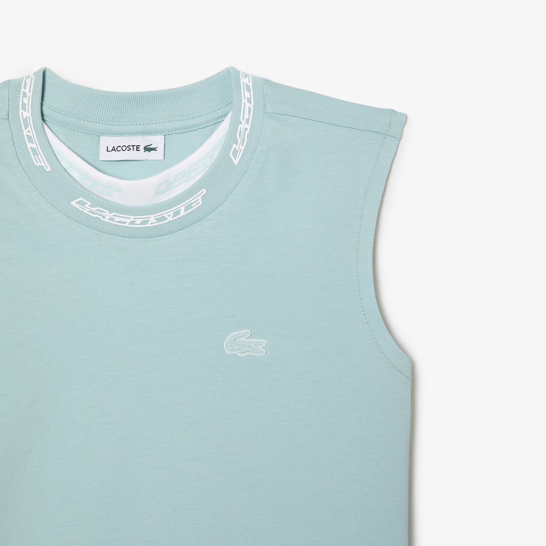 تيشيرت لاكوست بلا أكمام قطن جيرسيه للبنات تيشيرت لاكوست بلا أكمام قطن جيرسيه للبنات