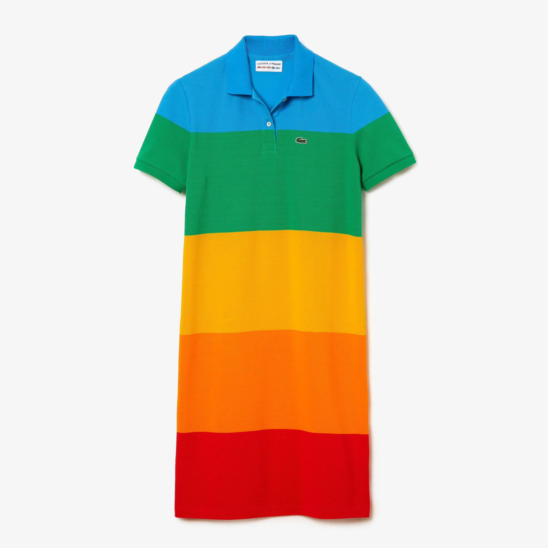 Women’s Polaroid Collaboration Striped Cotton Piqué Polo Dress lacoste women s polaroid collaboration striped cotton piqu polo dress