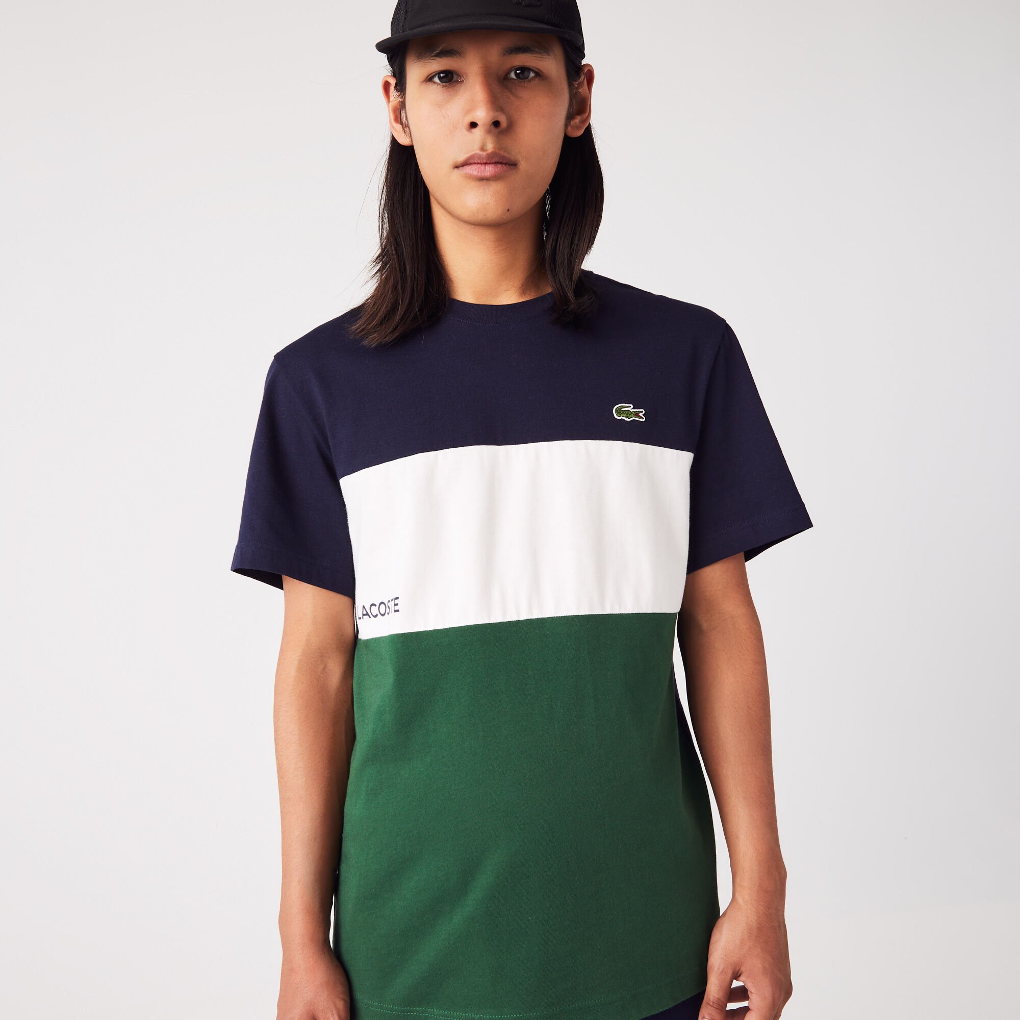 T shirt sales lacoste color block