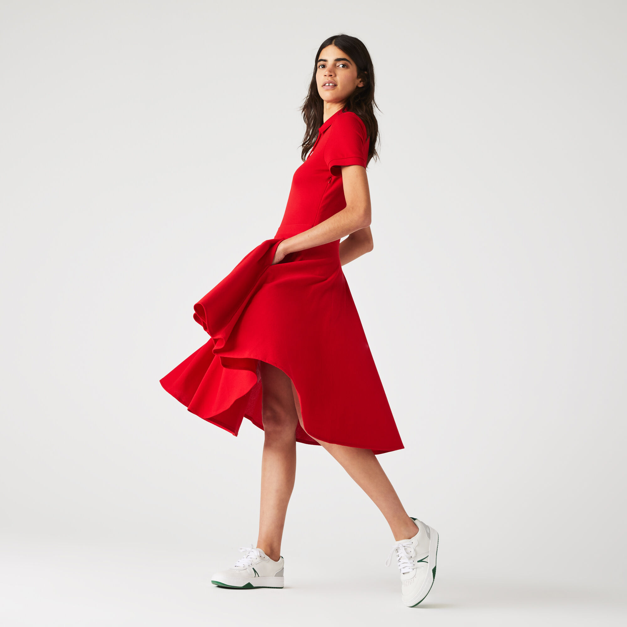 Buy Women s Fitted Cotton Pique Polo Dress Lacoste QA